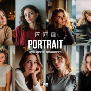 15 PORTRAIT Lightroom Presets, Perfect Skin, Glow Presets, Studio Presets, Lightroom Mobile Presets, Instagram Presets, Beauty Presets