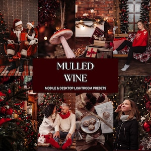 10 Mulled Wine Christmas Lightroom Presets,Christmas Presets,Holiday Presets,Moody Presets,Rich Cozy Presets,Festive Presests,Xmas Presets
