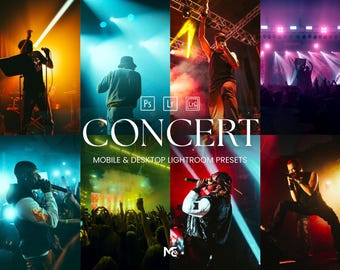 10 preset Lightroom CONCERTO, preset concerti notturni, preset musica dal vivo, preset vita notturna, preset cinematografici, preset città, preset mobili