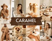10 CARAMEL Lightroom Presets,Mobile & Desktop Presets,Warm Presets,Brown Presets,Creamy Presets,Cozy Presets,Instagram Presets,Photo Filter
