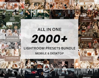 2000+ Lightroom-presetsbundel, mobiele en desktoppresets, presetsbundel, Instagram-presets, influencer-presets, zomerpresets, heldere presets
