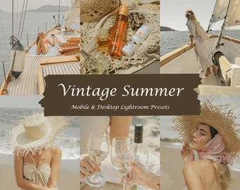 10 Vinatge Summer Film Lightroom Presets,Summer Presets,Film Presets,Beach Presets,Grainy Presets,Mobile & Desktop Presets,Instagram Presets