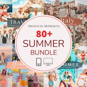 80 Summer Bundle Mobile & Desktop Lightroom Presets,Summer Presets, VSCO FILTER,Beach Presets,Instagram Filter,Bright Summer Presets