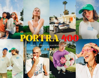 10 Kodak Portra 400 Lightroom Film Presets, Mobile & Desktop Presets, Kodak Film Presets, Vintage, Retro, Analog Film Presets, Grainy Filter