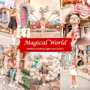 10 Magical Park Lightroom Presets,Theme Park Presets,Bright Colorful Presets,Pastel Presets,Travel Presets,Instagram Presets,Mobile Presets