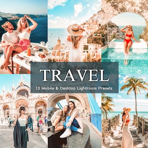 10 Travel Lightroom Presets,Vacation Presets,Bright Summer Presets, Summer Presets, Outdoor Presets,Vibrant Lightroom Presets