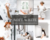 10 Soft White Mobile & Desktop Lightroom Presets,White Bright  Airy Presets,White Clean Preset,White Presets,Influencer Presets,White Filter