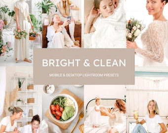 10 Bright & Clean Lightroom Presets,Light Airy Presets,Natural Presets,Bright Presets,Clean Presets,Aesthetic Presets,Instagram Presets