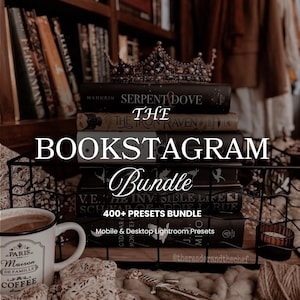 400+ Bookstagram Lightroom-förinställningar, mobil och dator, bokförinställningar, Dark Academia, Clean, Pastel, Caramel, Cozy. Bookstagram-förinställningar