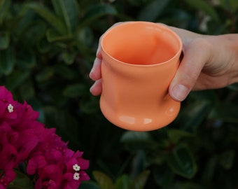Handleless Cup, Modern Tumbler, Ceramic Espresso Cup, Handmade Porcelain Cup, Porcelain Coffee Cup, Limoges Porcelain Ceramic