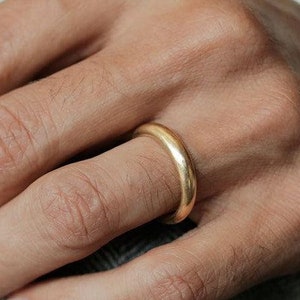 Estate Thin 14K Gold Band Ring, Simple Minimalist Yellow Gold Band, Stackable Plain Gold Ring, Perfect Gift for Her