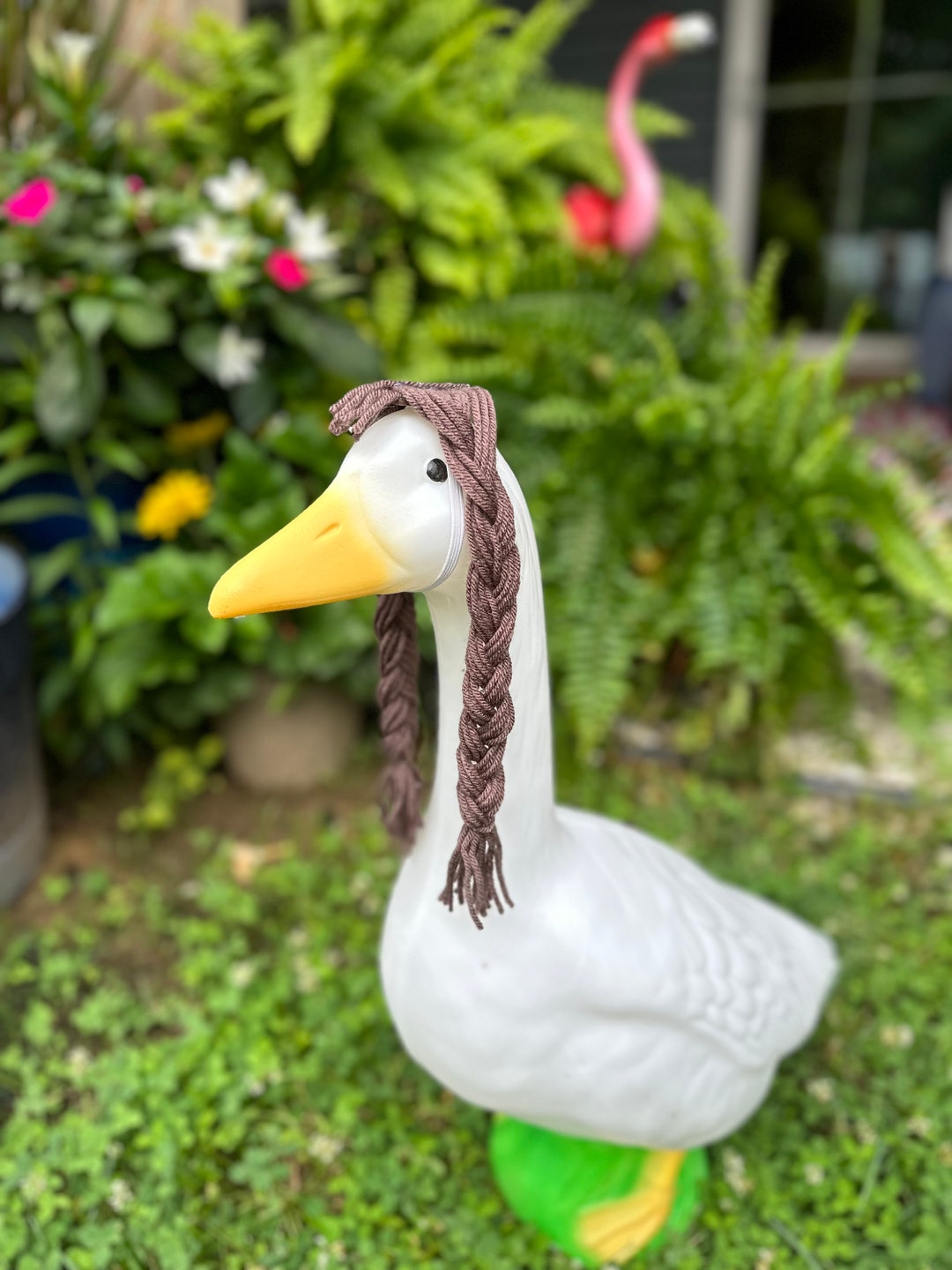 Lawn Porch Goose Wig Hair Etsy