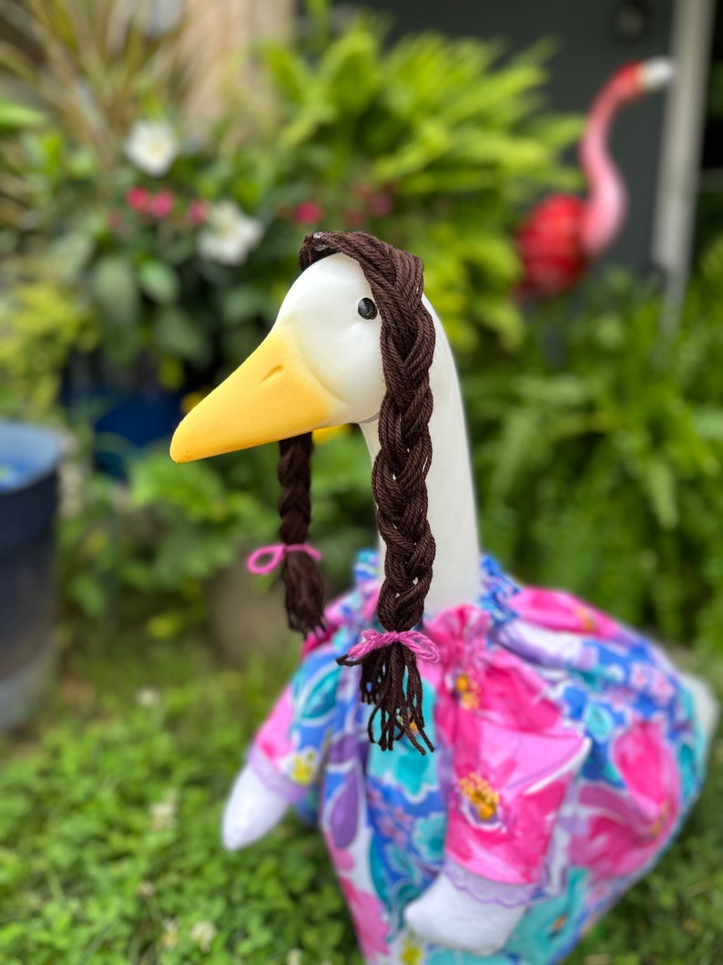 Lawn Porch Goose Pigtail Braided Wig Etsy