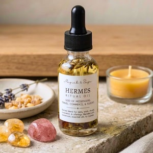 Hermes Ritual Oil - Greek God of Travel, Communication, Luck, and Roads