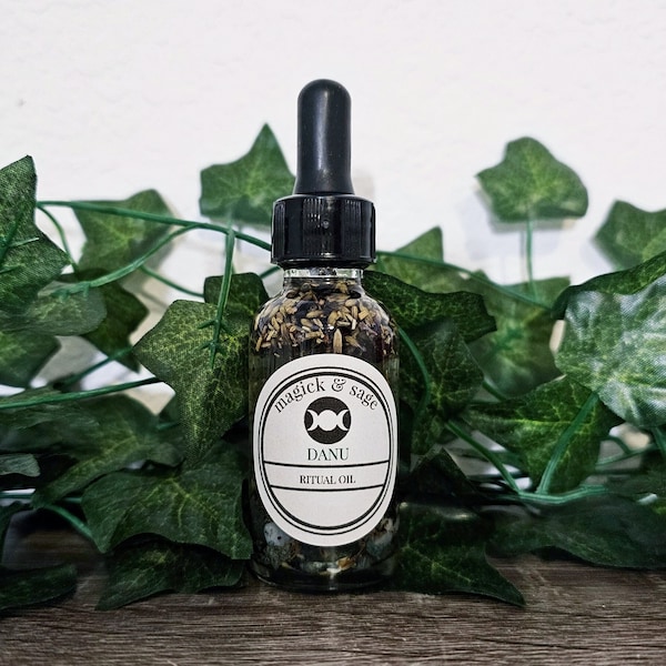 DANU Goddess Oil - work and connect with Danaan - Goddess of Nature, Fertility, Wisdom, Abundance, Magic - Celtic - Ritual Oil & Altar Tools