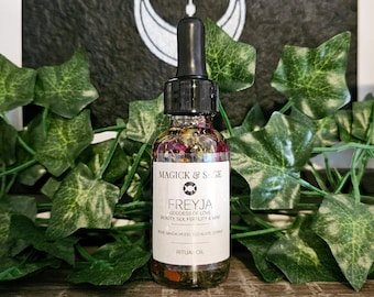 Freyja Ritual Oil - Goddess of Love, Beauty, Fertility, Battle, Magick, War, Sex, Death, Abundance - Norse