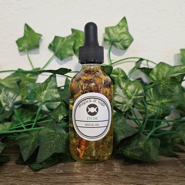 TYCHE Goddess Oil - connect and work with Tykhe - Goddess of Chance, Luck, Fate, Fortune - Fortuna - Greek - Ritual Oil & Altar Tools