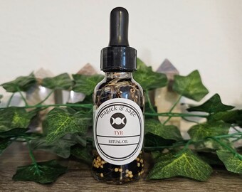 Tyr Ritual Oil - God of War, Sacred Law, Justice, Honor, Treaties, Sacrifice, Oaths, Strategy, Courage - Norse