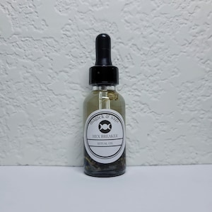 Hex Breaker Oil - Clear and Break Hexes, Jinxes, The Evil Eye, Curses, Ill intent, Bad Vibes, and Baneful Magick - Ritual Oil & Altar Tools
