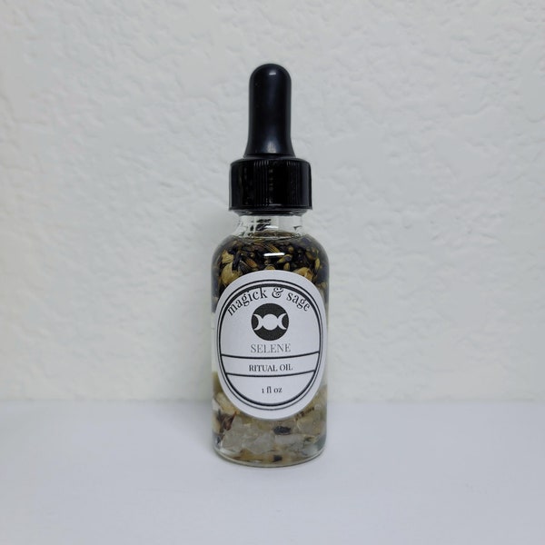 SELENE Goddess Oil - work and connect with Selene - Goddess of the Moon, Luna - Greek - New Moon, Full Moon - Ritual Oil & Altar Tools