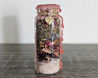 APHRODITE's Love Spell Bottle - herbs, crystals, ritual oil + Aphrodite's influence - Romance, Relationships - Ritual & Altar Tools
