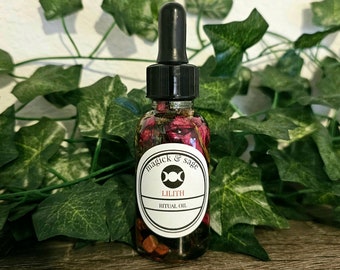 LILITH Goddess Oil - work and connect with Lilith - Assertive, Feminine Strength, Power, Control, Independence, Self Worth - Ritual Oil