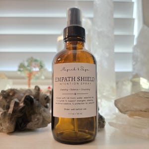 Empath Shield Spray - Protection and Grounding Mist for Energy Clearing, Aura Balance & Spiritual Oil Support