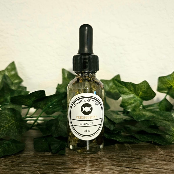 PERSEPHONE Goddess Oil - work and connect with Persephone - Goddess of Spring, Queen of the Underworld - Greek - Ritual Oil & Altar Tools