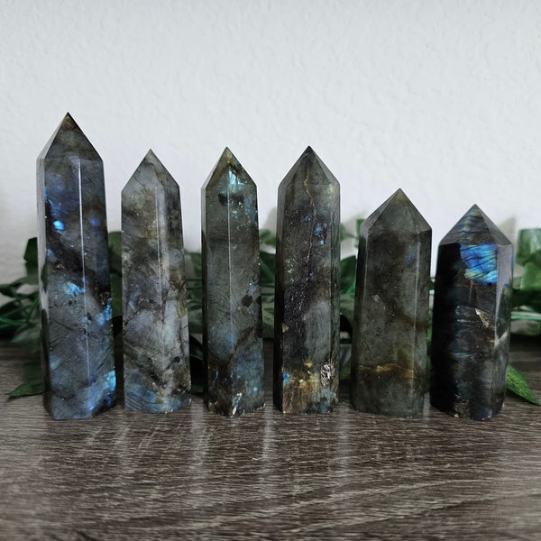 LABRADORITE Towers - Transformation, Protection, Clarity, Personal Magick, Stone of Magic - Crystals & Gemstones