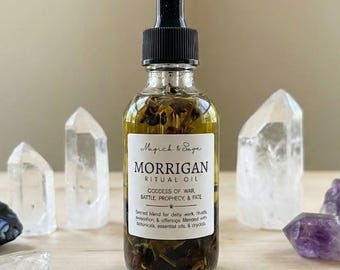 The Morrigan Ritual Oil - Celtic Goddess of War, Fate, Sovereignty, and Transformation