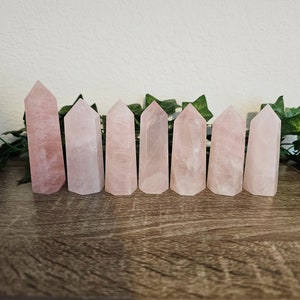 Rose Quartz Towers - Stone of Love, Friendship, Self-Love, Inner and Emotional Healing, Peace, Romance, Aphrodite - Crystals & Gemstones