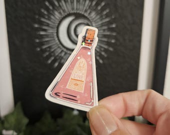 Pink Love Potion Sticker - Holographic Witchcraft Vinyl Decal