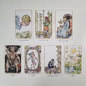 Tarot avec prévisions sur sept jours - 7 cartes - Lecture intuitive intuitive - PDF et mise en page photo en moins de 24 heures