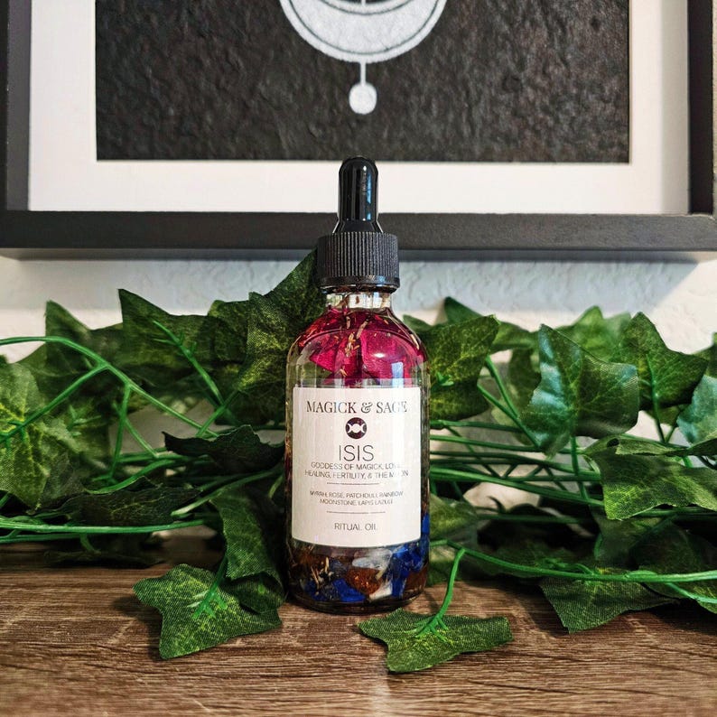 Isis Ritual Oil - Egyptian Goddess of Magick, Motherhood, Healing, and Divine Protection image 1