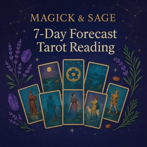 Leitura de Tarô com Previsão para Sete Dias - Tiragem de 7 Cartas Leitura Intuitiva e Guiada pelo Espírito em Menos de 48 Horas - Documento Pessoal .PDF com Foto