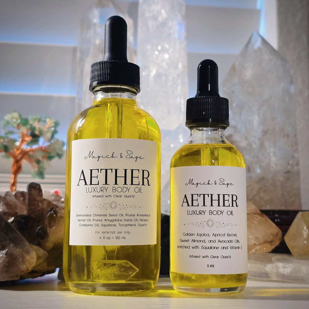 Luxury Body Oil - Aether, Clear Quartz Energy, Unscented - Etsy