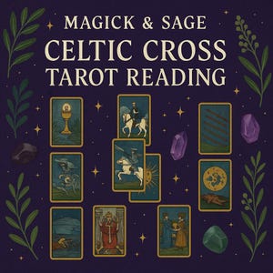 Celtic Cross Tarot Reading - 10 Card Spread, Intuitive & Spirit Guided Reading in Less than 48 hours - Personalized .PDF Document with Photo