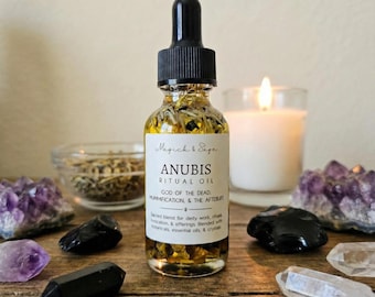Anubis Ritual Oil - Egyptian God of Death, Protection, Embalming, and the Dead