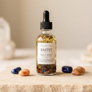Bastet Ritual Oil - Egyptian Goddess of Protection, Home, Cats, and Joy