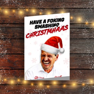 Cartão de Natal Haas F1 - 'Tenha um Natal incrível'