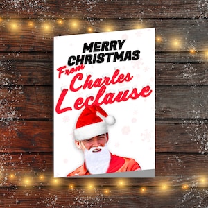 Cartão de Natal de F1 com Charles Leclerc - 'Feliz Natal de Charles Leclause'