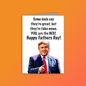 Die BESTE Dad-Karte – Lustige Trump-Vatertagskarte – Hilarious Polit-Humor-Geschenk für Väter