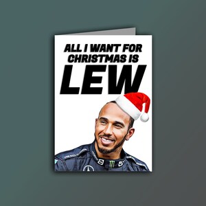 "Lewis Milestone Mercedes F1 Weihnachtskarte - ""All I want for Christmas is Lew"" | F1 Weihnachtskarte | Formel 1 Weihnachtskarte