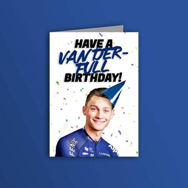 Mathieu Van Der Poel Birthday Card | MVDP | Alpecin Cycling Team | Cycling Birthday Card | Bike Birthday Card | Professional Cycling |