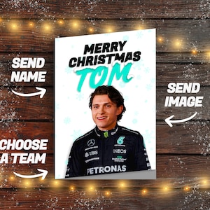 Personalisierte F1 Weihnachtskarte | Perfekt für F1-fans!