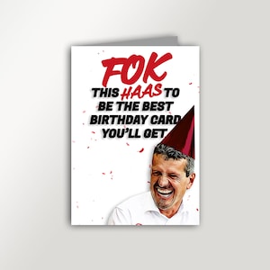 Digitaler Download - Günther Steiner Haas F1 Birthday Card Greeting Card Printable