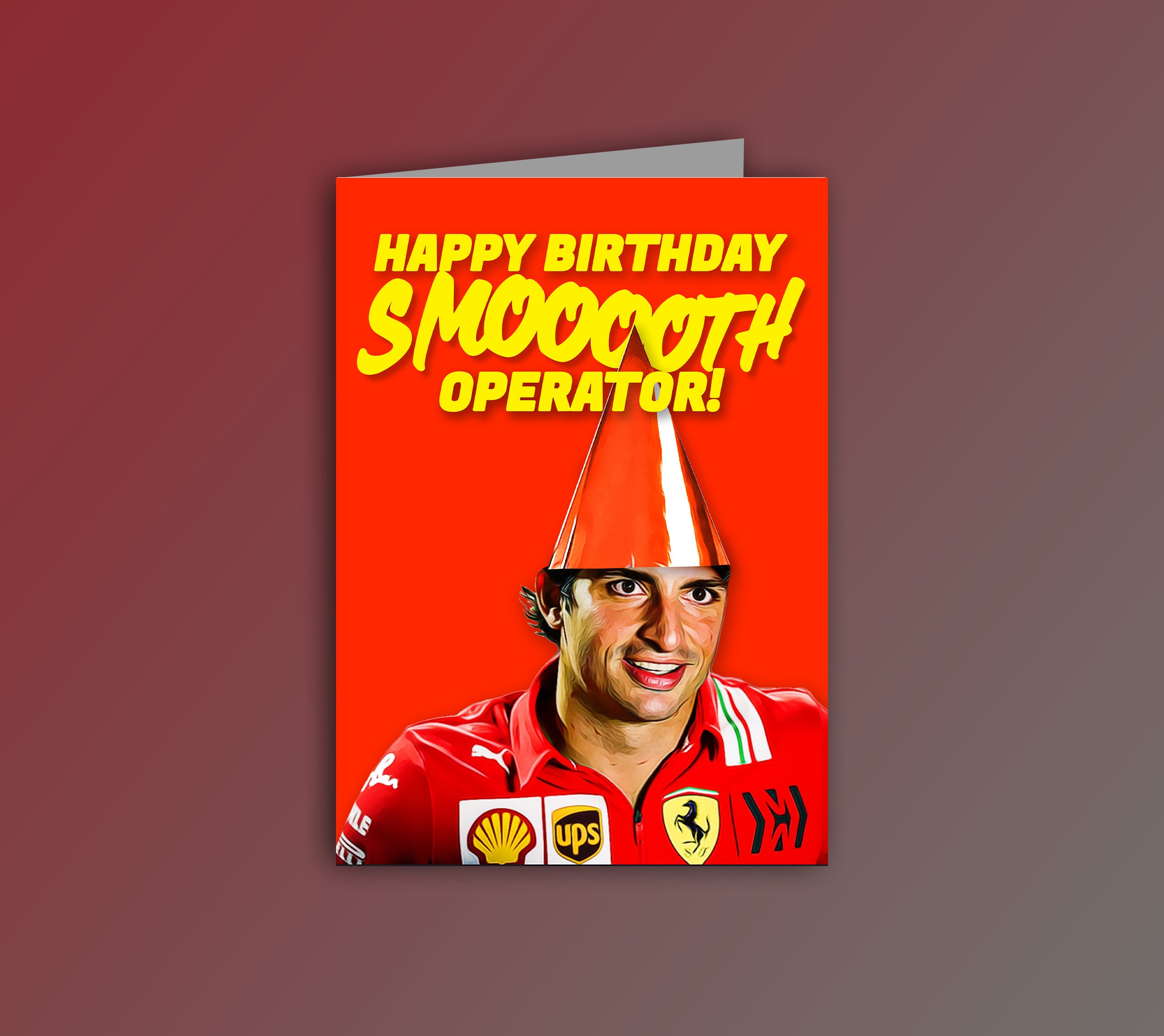 Carlos Sainz F1 Birthday Card ‘happy Birthday Smooth Operator’ F1