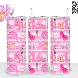 Pink toy collector shelf Tumbler