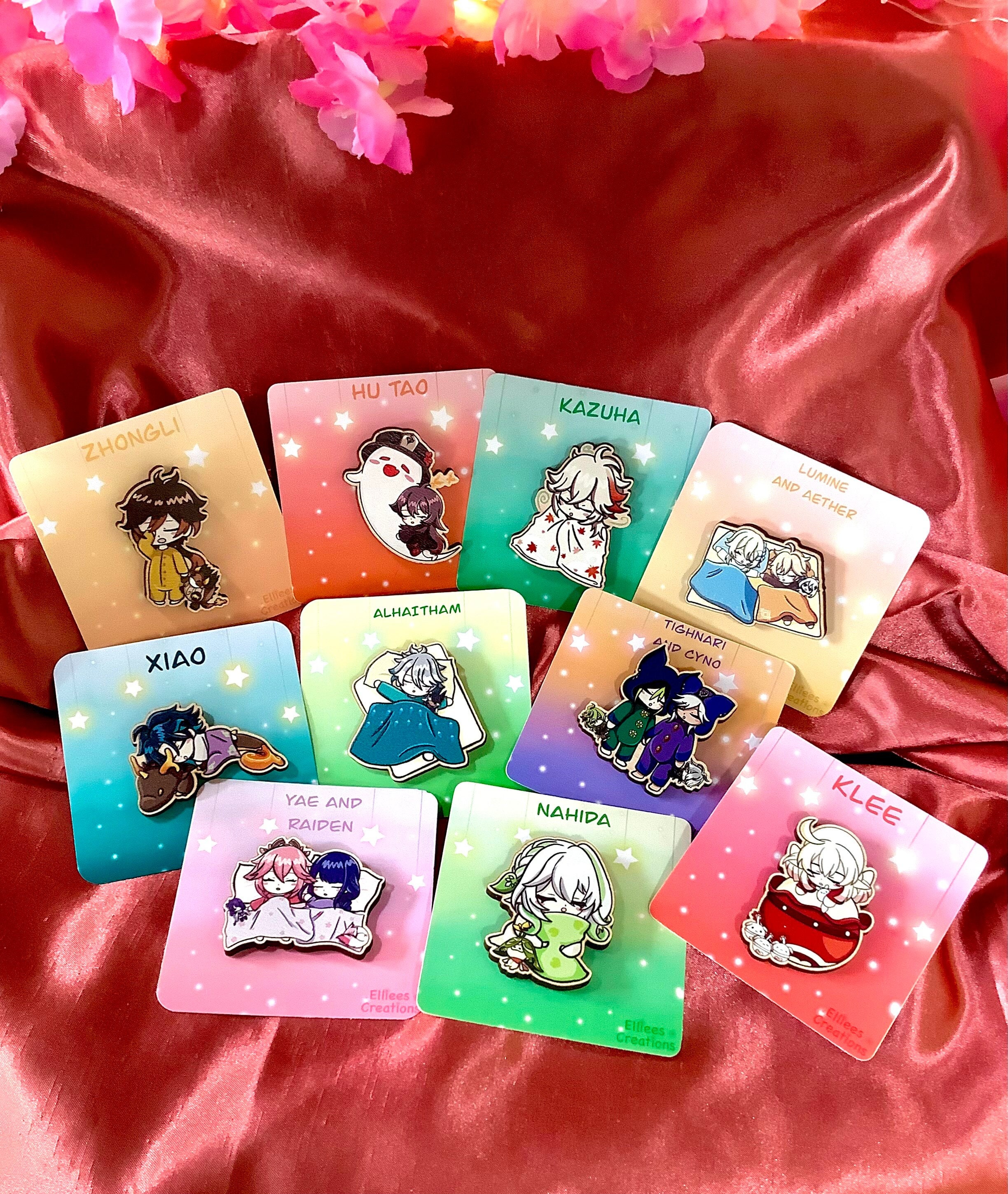 Sleepygrim Pin Genshin Sleepy Series Wooden Pins - Etsy