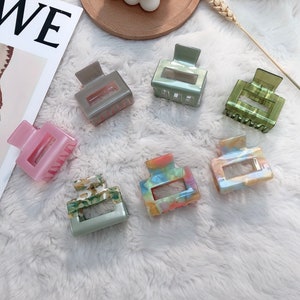 Small Claw Clips, Colorful Cellulose Acetate Hair Claw Clips, Hair Accessories, Gifts For Her, Gift for Women UK 5cm